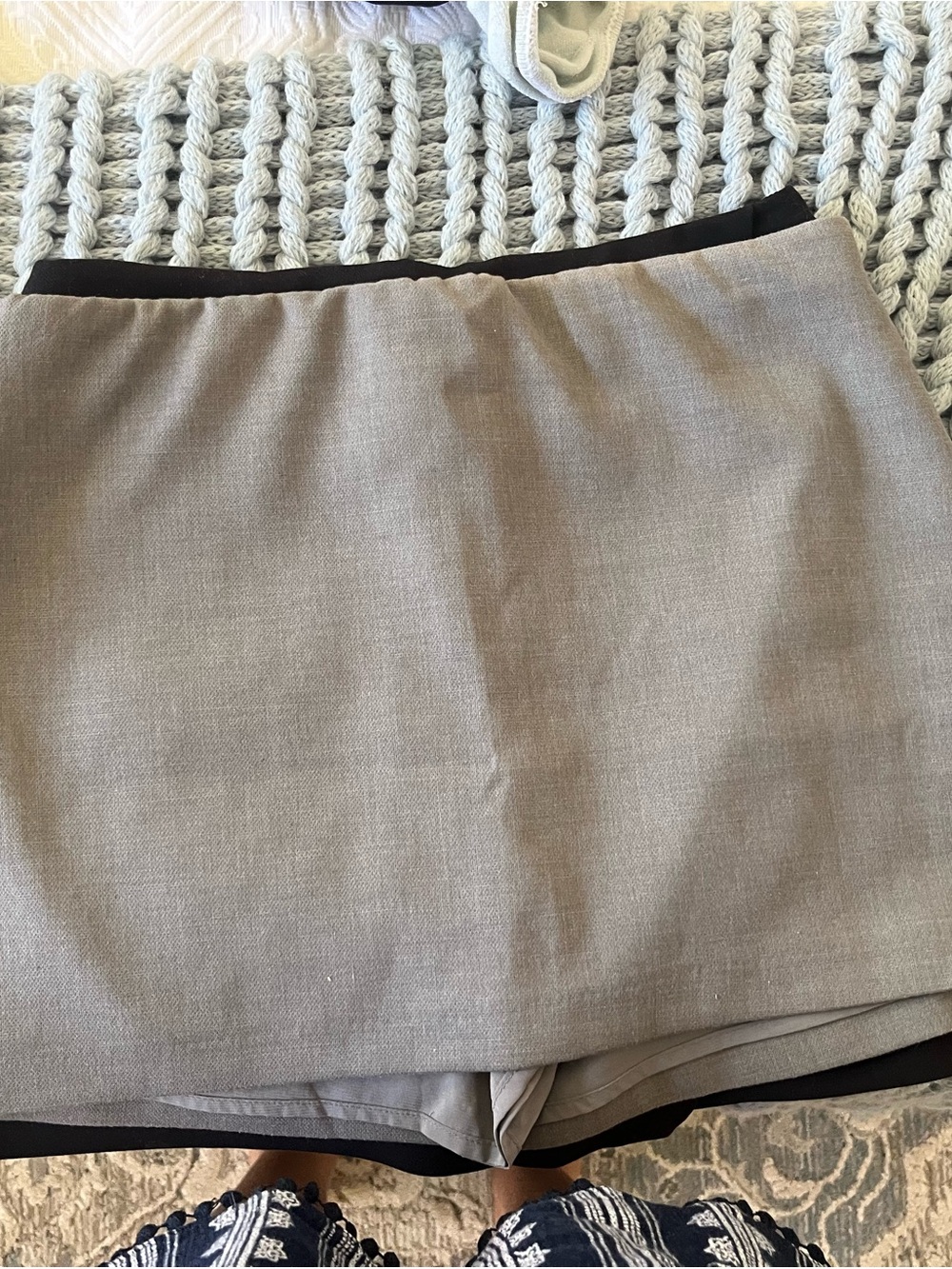Abercrombie & Fitch Light Gray Mini Skirt
